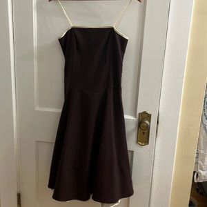 Brown crinoline lined dress
